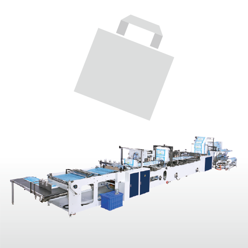 Machine de fabrication de sacs Diper entièrement automatique à double servomoteur avec dispositif de poignée en boucle SH-1000DP