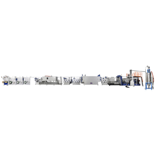 Ligne d'extrusion bivis pour ficelle PET